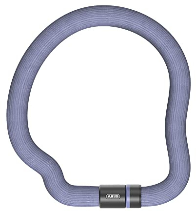 ABUS Chain Lock Goose Lock 4204K - Flexible, Rattle-Free Bicycle lockOss Made of Hardened Steel - 4 mm Thick Steel Chain, 28 mm Total Diameter - 110 cm Long - with Key - Blue