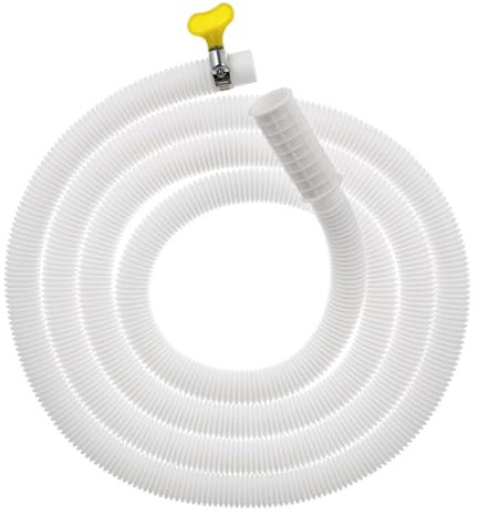 TOBBOMEY Air Conditioner Drain Hose Kit, Plastic Tube Extension 2-Meter Drain Pipe Replacement Drainage Pipe Flexible Tubing with Clamp for Dehumidifiers Washing Machine