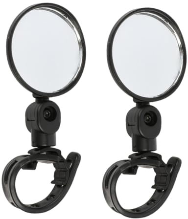 Alipis 2stücke Fahrradspiegel Lenkerrückspiegel Drehbarer Motorradspiegel Für Fahrrad Lenker Rückseitige Sicht Klare Sicht Ohne Kopf Drehen Leicht Installieren