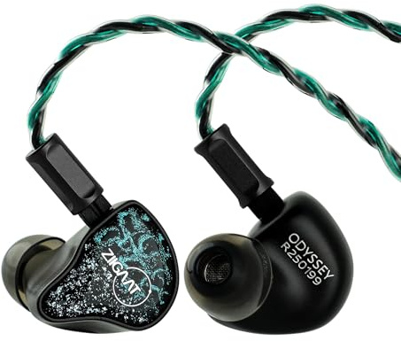 Linsoul ZiiGaat x Hangout. Ljud: Odyssey 2 In Ear Monitor, 1DD + 3BA Hybrid IEM, HiFi-hörlurar med sladd, neutral med subbasinställning, med aluminiumskal och OFC-kabel