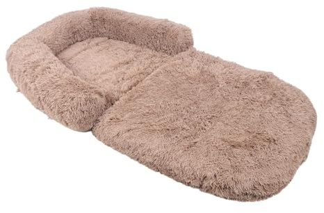 TIKATARER Ergonomisk Människohundsäng, Extra Stor Hopfällbar Husdjurssäng, Hundsoffa med Halkfri Botten och Avtagbart Tvättbart överdrag, Perfekt för Vuxna och Hundar, 180x115 Cm