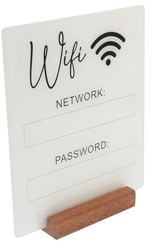 2 st akryl konto påminnelse gästrum ställning gästrum dekor för hem hotell skrivbord skrivbord lösenord trådlöst nätverk skyltningstavla