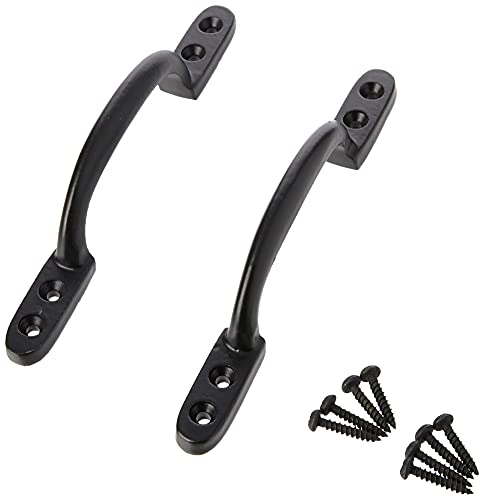 Bulk Hardware BH00060 Paquet de 2 Poignées anciennes 150 mm Noir