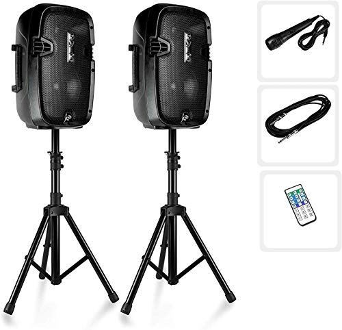 Pyle Altavoces, Activos, Pasivos, 700V, Bluetooth, DJ, Subwoofer, Microfono, Control Remoto