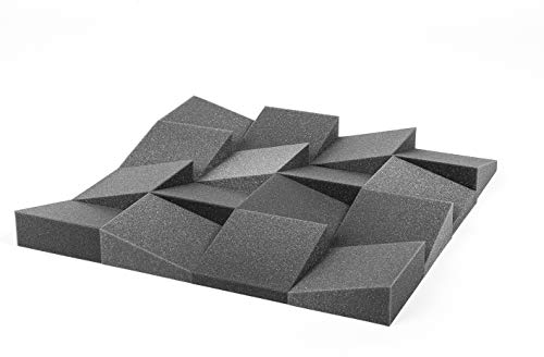 ACOUSPANEL Espuma Acústica 32 Cuñas de 15x15x6cm Color Gris Antracita Sin Comprimir