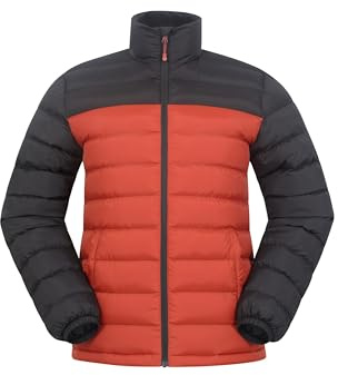 Mountain Warehouse Vista Mens Padded Jacket - Water-resistant, Warm & Iso therm Puffer Coat with Padded Insulation, Everyday Use - Spring Summer, Walking, Outdoors Burnt Orange XL