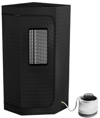 KOZWAY SPA de Sauna en casa, Sauna de for Persona de Cuerpo Completo, calefacción, Caja portátil de 2000W y 4,2 L, Soporte de tubería de Acero Inoxidable for aliviar el insomnio
