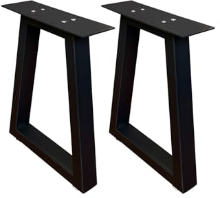 Jahof Tischbeine Metall Schwarz 40 cm, Trapezifische Tischgestell Verstellbar, Heavy Duty Industrielle Tischkufen für Couchtisch, Schrank, Sitzbank, Sofa, 2 Stück (H40 x B30 cm)