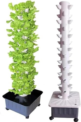 QXHDPYMXZ Système de Culture de Tour hydroponique, 15 étages, 45 Sites de Plantes, Tour Verticale Système Culture Hydroponique Jardin, Vertical Farming Aeroponic Tower Equipment