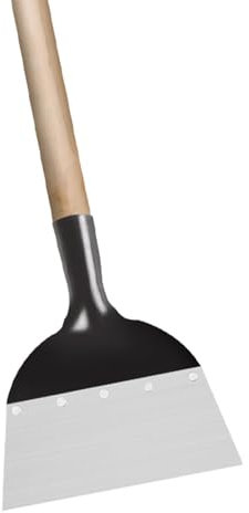 Pala De Jardín Cuadrada, Pala De Limpieza De Jardín,Herramientas De Jardín De Pala De Hielo De Cabeza Plana | Poste No Incluido, Acero De Manganeso Para Excavar, Borde De Césped,