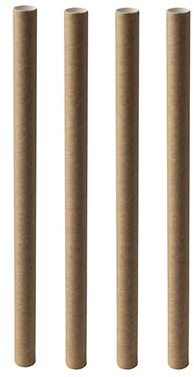 1200 pajitas de papel de burbujas de 12 mm de diámetro, 20 cm, color marrón