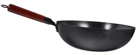 Gatuida Chinese Cooking Wok Large Stir Frying Pan Wrought Iron Wok Kitchenware