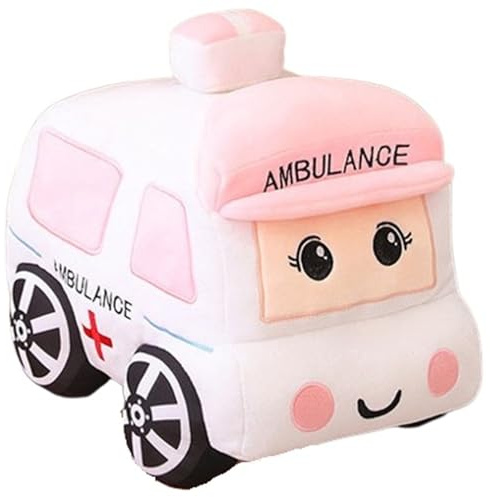 Ambulansplysch, Stoppad Bilkudde Leksak Mjuk Söt Simulering Taxi Polisbil For Barn Pojkar Flickor Födelsedag Jul(Ambulance,30cm/11.8in)