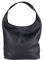 MIRROSI Beuteltasche Damen aus Echtleder – Made in Italy – Shopper & Tragetasche 33x32x16 cm – Handtasche mit viel Stauraum – Leder Schultertasche (Navy)
