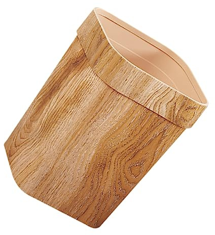 Artibetter Papelera de Gran Capacidad Nórdico con Diseño de Madera Cubo de Basura Cuadrado para Cocina Baño y Salón Contenedor Multiusos