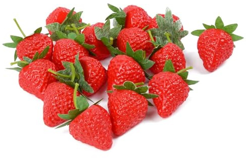 Bestevery 20 Pezzi Fragola Artificiale Finta, Frutta Finta Artificiale Fragola, Fragole Realistiche Rosse Frutta, Simulazione Realistica, Con Resistente, Per Scopi Decorativi (C)