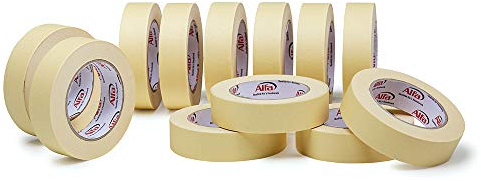 Alfa 12x Feinkrepp EASY 30 mm x 50 m - Hochwertiges, nässeresistentes, reißfestes Malerfeinkrepp