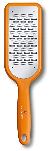Victorinox Kitchen Utensils, Râpe de cuisine professionnelle, tranchant fin, extra tranchant, manche plastique robuste, orange