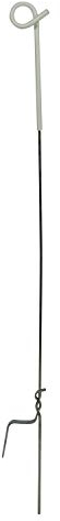 horizont Weidezaunpfähle Metall weiß, Stahlpfähle Pigtail 30 Stück, Höhe 105 cm, mit Öse, für Isolatoren wie Bänder, Seile, Litzen, mit Doppeltritt, Weidezaunpfahl Metall, Weidezaun, Zaunpfahl