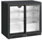 METRO Professional Barkühlschrank GBC3102, Aluminium/Glas, 198 L, Luftkühlung, mit Schloss, 2-türig, schwarz