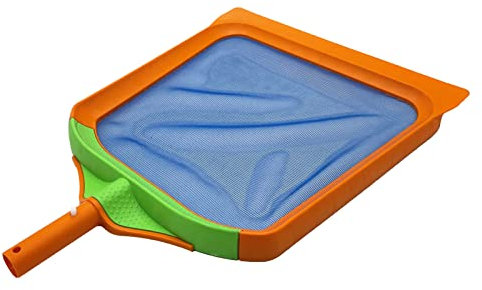 Bseical Pond pool skimmer net, Pool Skimmer Net with Pole, fishing nets for ponds long handlePlastic Framed Fine Mesh Net, Leaves, Debris, Sturdy FrameStrong Grip Handle, fishing nets (Shallow net)