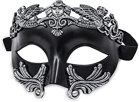 MYSEUNI Maskeradmask för män – grekisk romersk venetiansk mask Mardi Gras mask