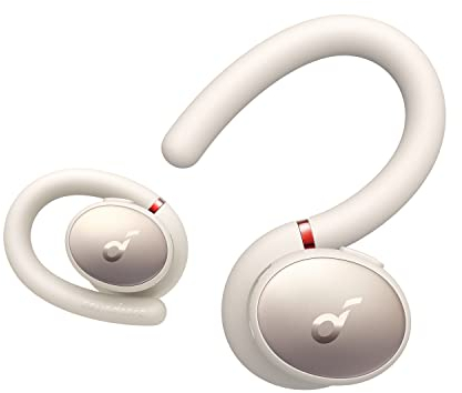 soundcore by Anker Sport X10 Bluetooth 5.2 Headphones for Sports, Rotating Ear Hooks, Deep Bass, IPX7 Water Protection, Sweatproof, 32 Hours Battery (White) (Refurbished)