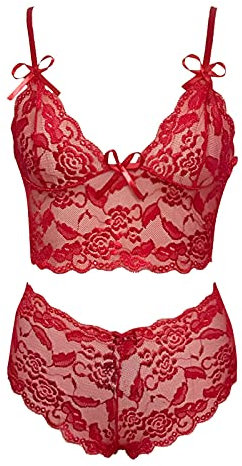 DUHGBNE Crema Depilatoria per a Tre Punti Regolabile sul Interessante Sexy per Avvolgere la Prospettiva in Pizzo da Donna Salopette