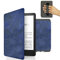 MyGadget Housse pour Amazon Kindle Paperwhite 11e Génération 2022 - Etui Simili Cuir - Flip Case avec Poignée élastique - Cover Bleu Foncé