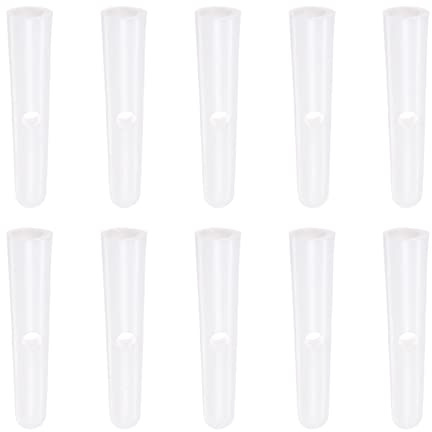 sourcing map 10uds Paraguas Cola Cabeza Cuentas 4,6mm Agujero Diámetro 35,7mm Longitud PP Plástico Paraguas Componentes para Plegable Paraguas Cubierta Piezas, Blanco