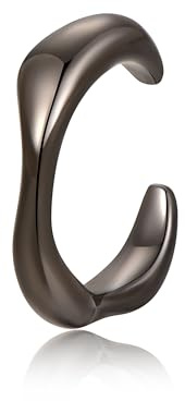Immobird Pendientes Clip Plata de Ley 925 Pendientes de Cartílago para Hombres y Mujeres Hombres (Irregular)