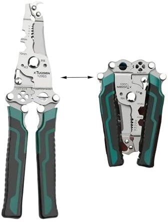 Professionelles Elektrikerzangen-Werkzeug, Abisolierzange, effektive Abisolierzange | sichere multifunktionale Crimpzange mit 8,78 x 2,17 x 0,59 P für die Verbesserung des Wohnraums