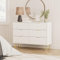 HEYZOEY Kommode weiß mit 6 Schubladen, 100x34x73cm, Komodenschrank mit Schubladen, Schubladenschrank Flur Sideboard für Schlafzimmer,Wohnzimmer,Schrank,Eingang,weiß