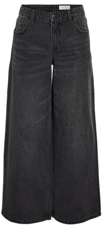 Noisy may Nmkettie Nw Vi559Bl Noos Jean à Jambes Larges, Jean Noir, 28W / 34L