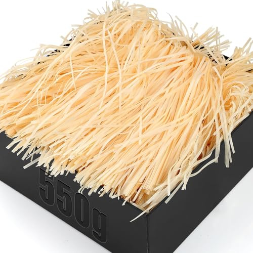TXXATX 550g Paglia per Cesti Carta Velina Tagliuzzata champagne Riempimento Scatole Regalo Paglietta per Cesti Carta Tagliuzzata con Fiocchi per Bomboniere Forniture Scatole Regalo Feste e Confezioni