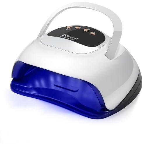 320W UV LED Nagellampe mit 72 LED Perlen, Professioneller Nageltrockner Gel Polish Licht, UV Nagellicht mit 4 Timer-Einstellungen, Nagellack Aushärtung Gel LED Trockner mit Automatischem Sensor,