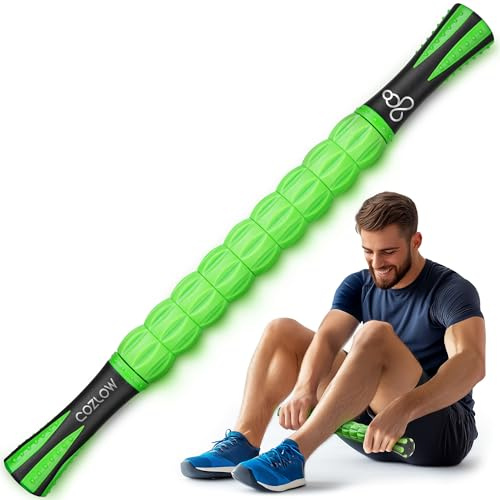 Massage Roller Stick, Calf Massager, Handheld Body Massage, Fern Green