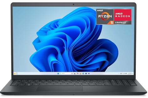 Dell 15 Laptop DC15255-15.6-inch FHD 120Hz Display, AMD Ryzen 5-7520U, 8GB LPDDR5 RAM, 512GB SSD, AMD Radeon 610M Graphics, Windows 11 Home, Onsite Service - Carbon Black