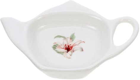 Sosoport Bandeja para Bolsitas De Té Cerámica, Posavasos Pequeño De Porcelana, Soporte Multiusos para Bolsitas, Adecuada para Hogar y Oficina, Capacidad para
