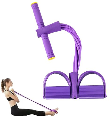 Bande de résistance pour pédale de pied à 6 tubes - Corde de tension multifonction améliorée 2026 - Outil d'entraînement complet du corps - Extenseur de force abdominale, tendeur de jambe élastique