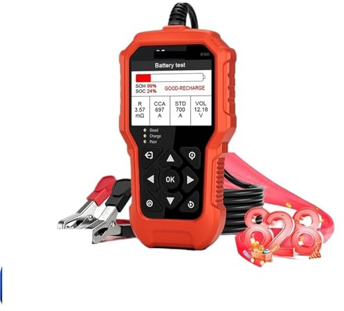 AYJYZHIAG Testeur de Batterie Voiture BT500, 5-3000 CCA, testeur d'alternateur Automobile, analyseur Automatique, Charge et démarrage