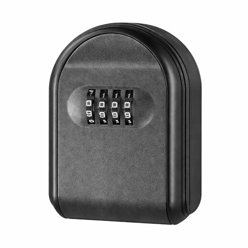 Storm Island Magnetic Key Holder For House and Under Car with 4-Digit Combination Lock Hidden Waterproof Key Safe Box for Spare Car Keys, House Keys & Valuables Strong Magnet, Secure Storage