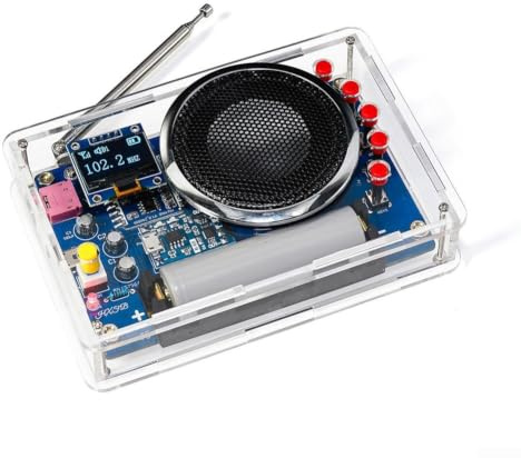FM Radio DIY kit lödningsset med för oled display RDA5807 modul lågt brus 15-nivåers volym för elektronikhobbyister