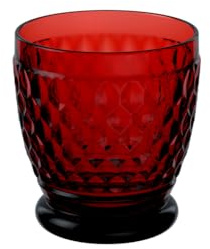 Villeroy & Boch - Boston Coloured Bicchiere 200 ml Rosso, Lavabile in Lavastoviglie, Bicchieri da Acqua, Whisky o Gin Tonic, Bicchiere, Bicchieri Drink, Set Bicchier, Colorati, Cristallo