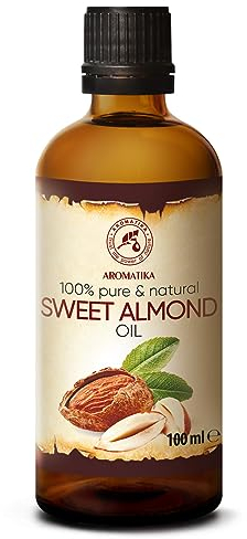 Aceite Almendra Dulce - Sin Refinar 100ml - Prensado en Frío - 100% Puro & Natural - Prunus Amygdalus Dulcis - Italia - Cuidado Corporal & Rostro - Cuidado Cabello & Piel - Belleza