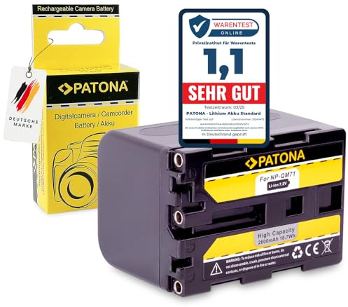 PATONA Batteria per Sony NP-QM71 NP-QM70 NP-FM71 NP-FM70 2600mAh 7.2V