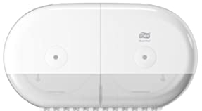 Tork SmartOne Twin Mini Toilet Roll Wall Mounted Dispenser White T9, High Capacity, Elevation Range, 682000