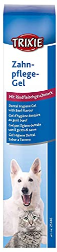 TRIXIE 25446 Zahnpflege-Gel, Rindfleischaroma, Hund/Katze, 100 g