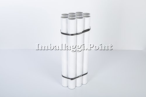 IMBALLAGGI.POINT - 10 STÜCKE VERSANDROLLE KARTON MIT DECKEL PAPPRÖHREN VERSANDHÜLSEN TRANSPORTROLLE LANG 750 MM X 60 MM DURCHMESSER POSTER PAPIERE DOKUMENTE GROßE FORMATE EXPEDITION VERPACKUNG PAPPE