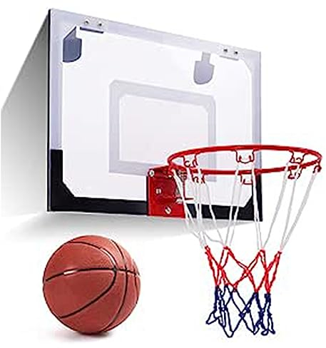 GOPLUS Mini Basketballkorb Set für Kinder Zimmer, Basketball Set mit Ball und Pumpe, Basketball Board Indoor Ballnetz Office Home, Outdoor Basketballbrett Wandmontage